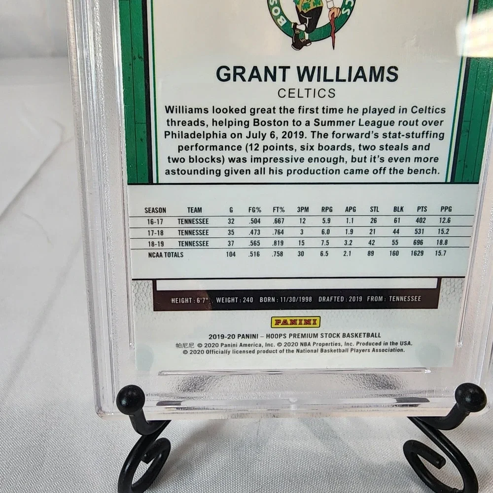 Grant Williamms #218 Panini Red Cracked Ice Boston Celtics PSA 9 Rookie NBA Hoop